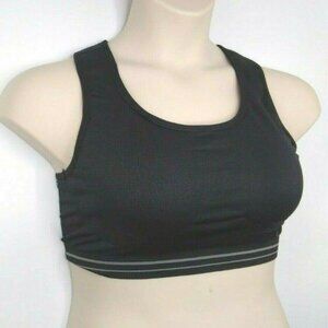 Marika Womens Seamless Sports Bra Wire Free Plus Size 18 Black 1XL